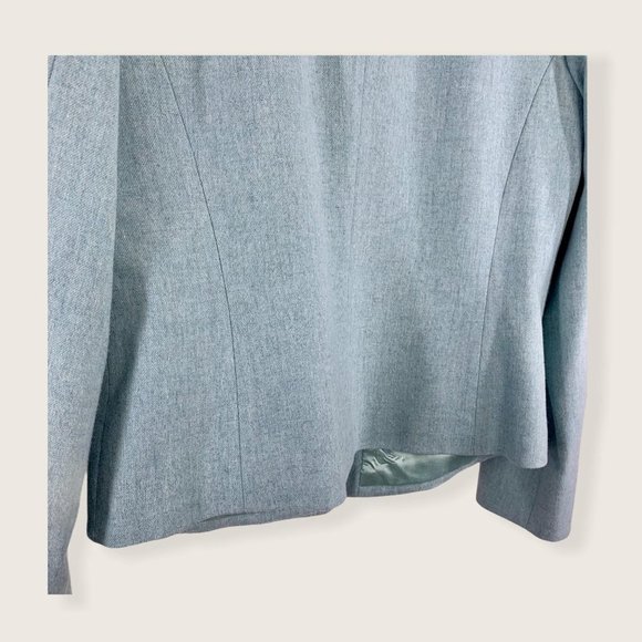 Pendleton Blue Plaid Wool Blazer Midi Length Skirt Set Small - Picture 11 of 16